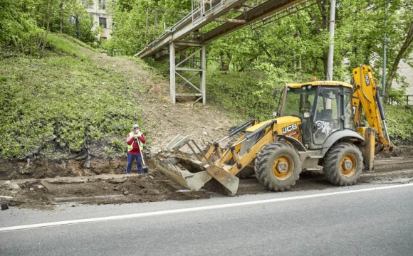 Начался ремонт дороги на улице Речная в Красногорске
