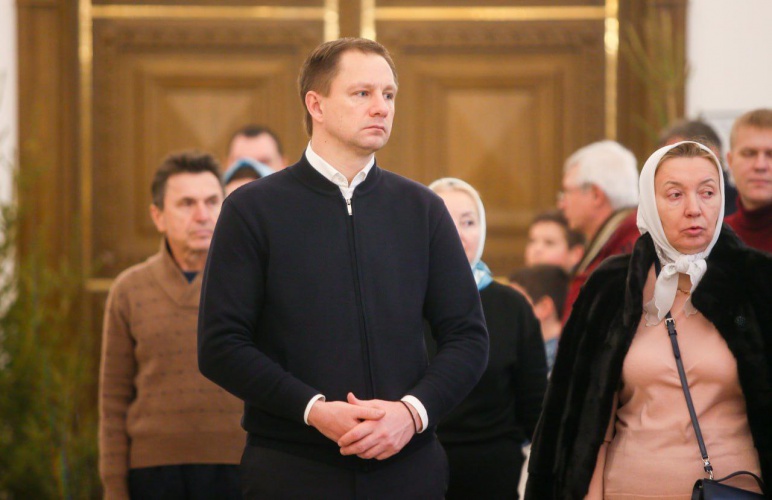 Дмитрий Волков принял участие в Архиерейской службе в Никольском соборе