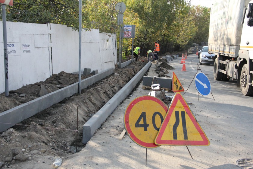 В районе станции Опалиха началось строительства тротуара