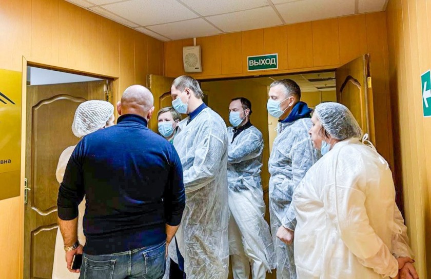 Глава Красногорска навестил пострадавших жителей в Красногорской больнице 