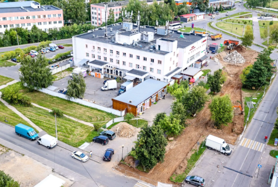 В Нахабино приступили к благоустройству сквера на улице Школьной