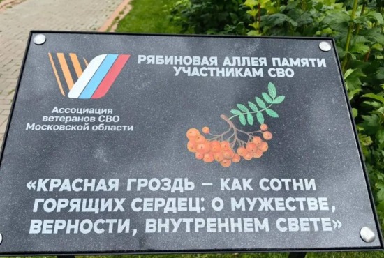 Память Героев увековечили на Рябиновой аллее в Красногорске