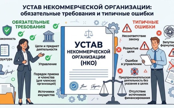 Устав некоммерческой организации: обязательные требования и типичные ошибки при осуществлении деятельности