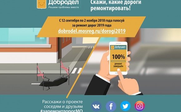 Проект по ремонту автодорог Подмосковья на 2019 год