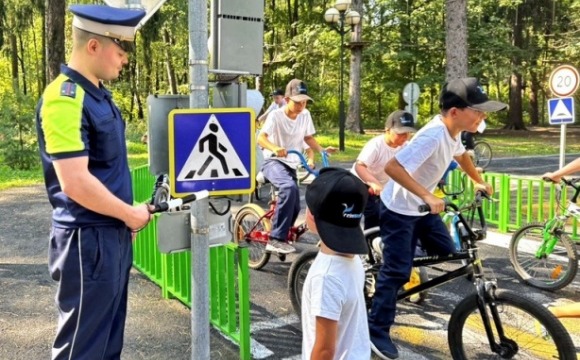 Сотрудники Подмосковной Госавтоинспекции для юных участников дорожного движения провели урок «Безопасная мобильность»