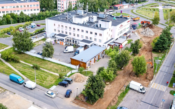 В Нахабино приступили к благоустройству сквера на улице Школьной
