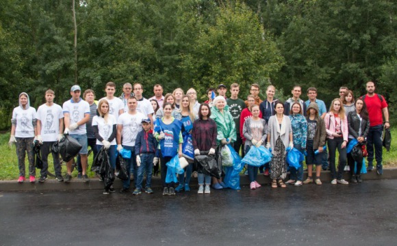 Более 100 мешков мусора собрали в ходе областной акции по раздельному сбору в Красногорске