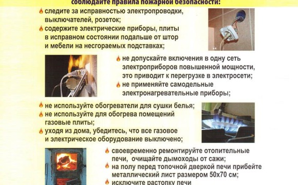 Меры пожарной безопасности в жилом секторе