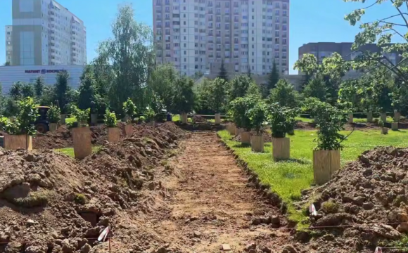 В Нахабино ведутся работы по благоустройству площади Инженерных Бригад