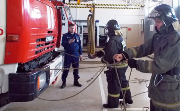Тренировка пожарной охраны и МОСЧС