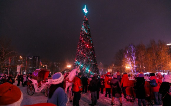 В Красногорске зажгли главную новогоднюю ель