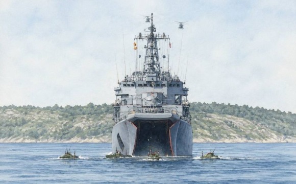 Красногорск поздравил экипаж БДК «Георгий Победоносец» с Днём ВМФ