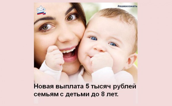 Заявление на единовременную выплату на ребенка в размере 5 000 рублей можно подать до 1 апреля 2021 года
