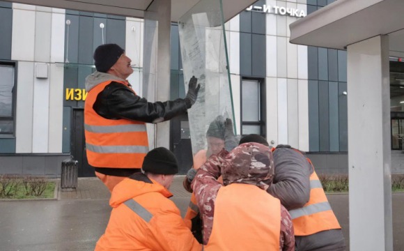 В Красногорске устанавливают новые автобусные остановки