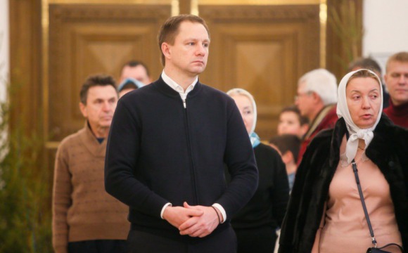 Дмитрий Волков принял участие в Архиерейской службе в Никольском соборе