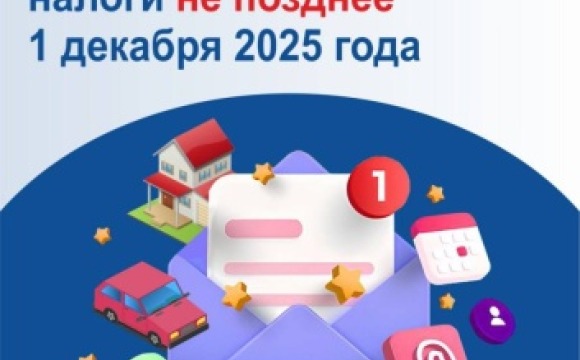 Внимание красногорцы! Не забудьте уплатить налоги до 1 декабря 2025 года