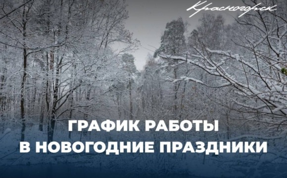 График работы учреждений округе во время новогодних праздников
