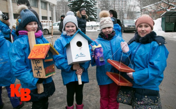 Школа современного танца "Про-Движение" из Красногорска приняла участие в областной акции "Покорми птиц"