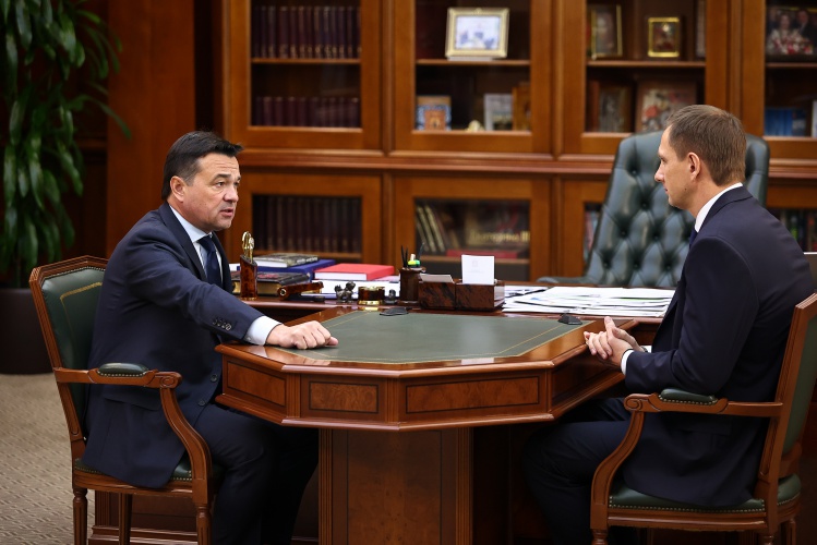 Губернатор Андрей Воробьев провел рабочую встречу с Дмитрием Волковым