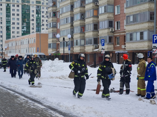 В Красногорске провели учения по тушению пожара