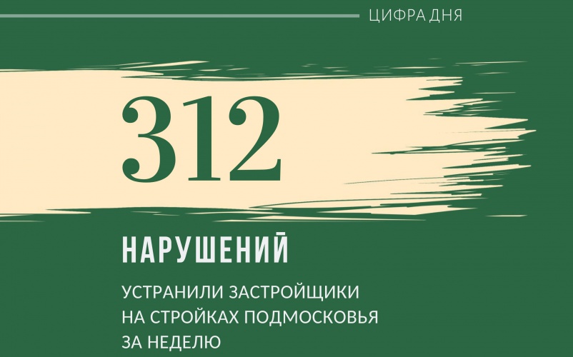 За неделю застройщики устранили 312 нарушений на стройках Московской области