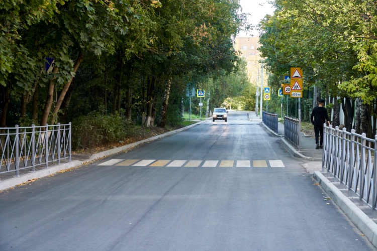 Улицу Красноармейскую отремонтировали в Нахабине