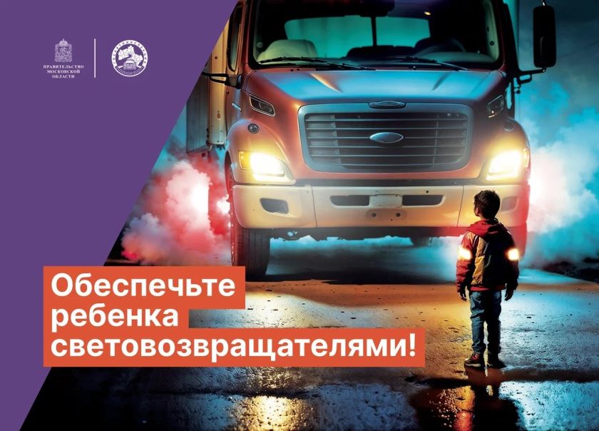 Обеспечьте ребенка световозвращателями!