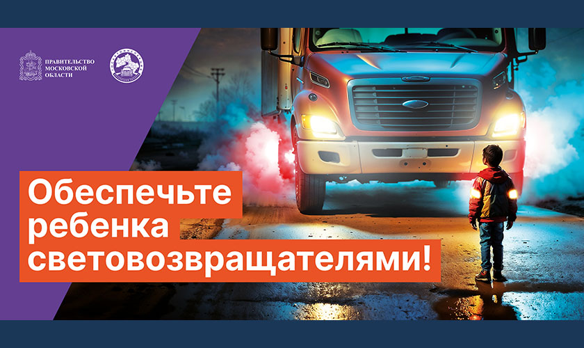Обеспечьте ребенка световозвращателями!