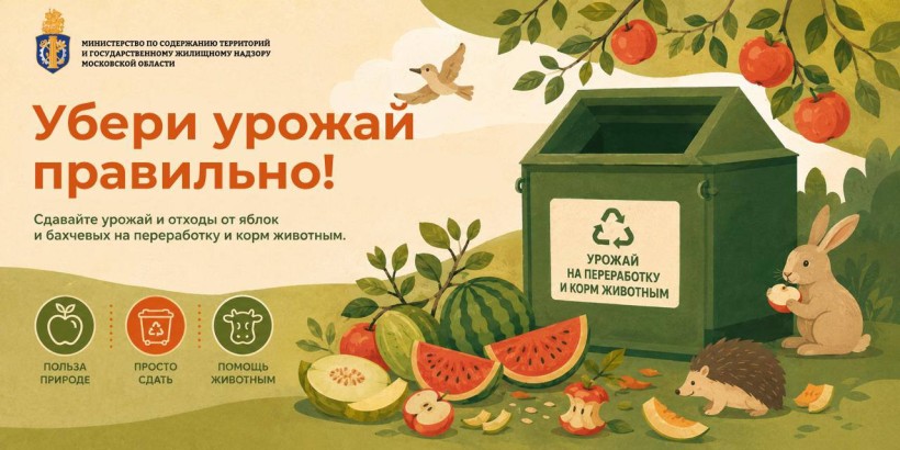 Ежегодная акция по сбору яблок и бахчевых стартует в Подмосковье 7 сентября