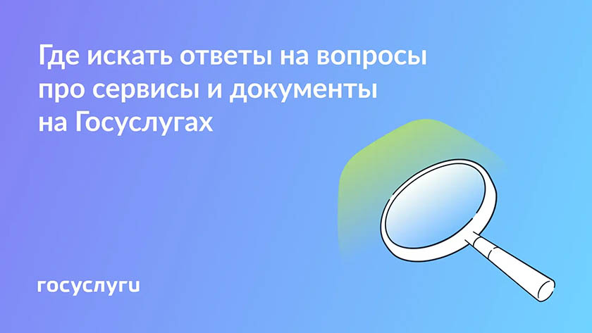 Инструкции и ответы — в разделе «Помощь» на Госуслугах