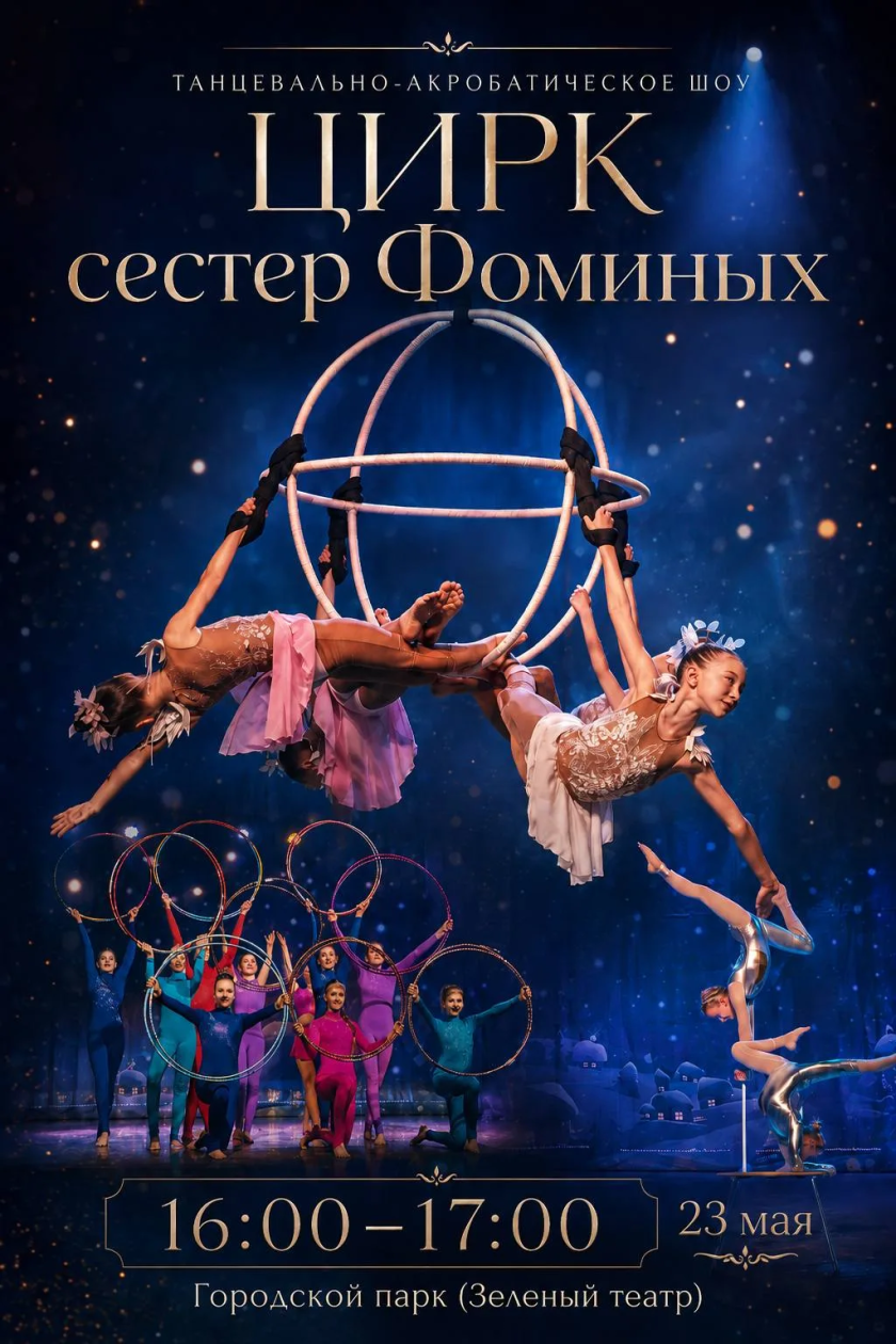 Танцевально‑акробатическое шоу Цирка сестер Фоминых состоится в Городском парке