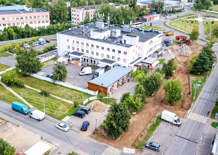 В Нахабино приступили к благоустройству сквера на улице Школьной