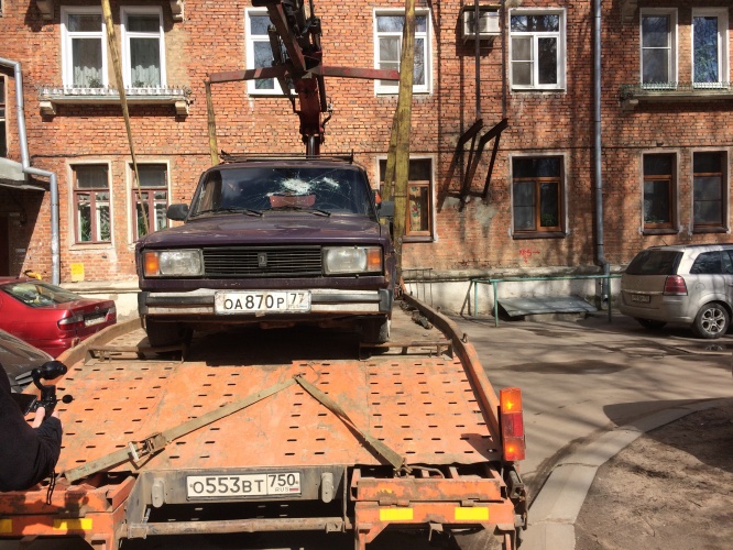 Красногорск активно очищают от автохлама и незаконных стоянок грузовиков