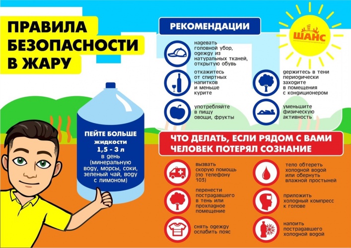 Работники ГКУ МО «Мособлпожспас» напоминают жителям Подмосковья о правилах безопасности в жаркую погоду
