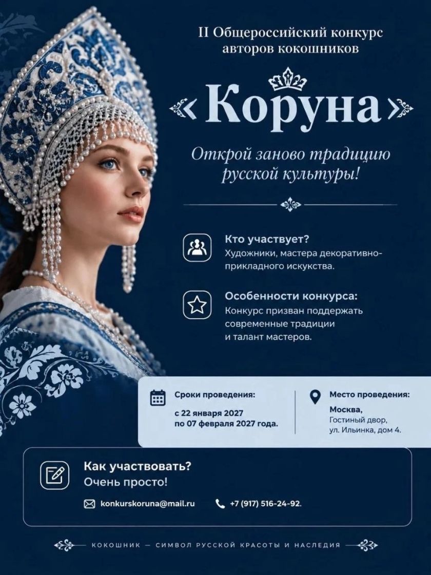 II Общероссийский конкурс авторов кокошников «Коруна»