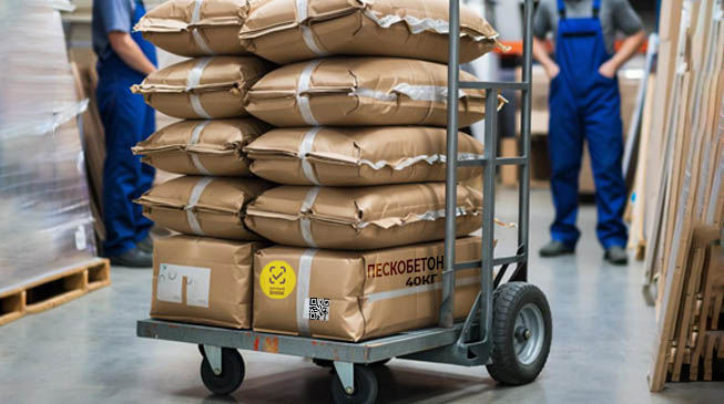 Маркировка строительных материалов в потребительской упаковке средствами идентификации