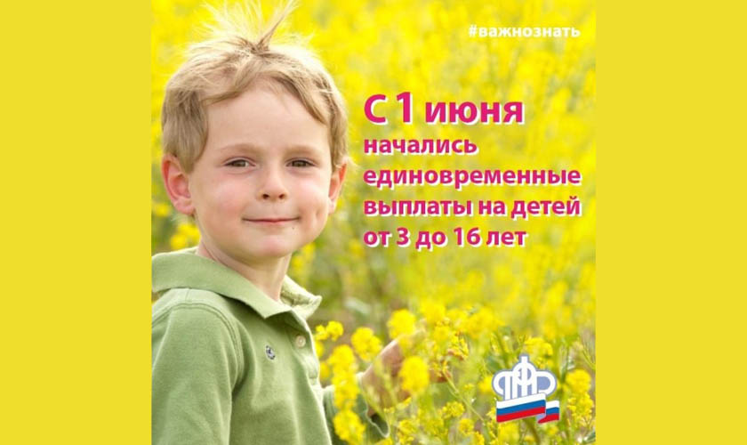 ГУ - Главное управление ПФР № 9 начало осуществлять единовременную выплату в размере 10 000 рублей на детей от 3 до 16 лет