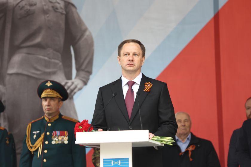 Глава Красногорска Дмитрий Владимирович Волков принял участие в митинге в День Победы