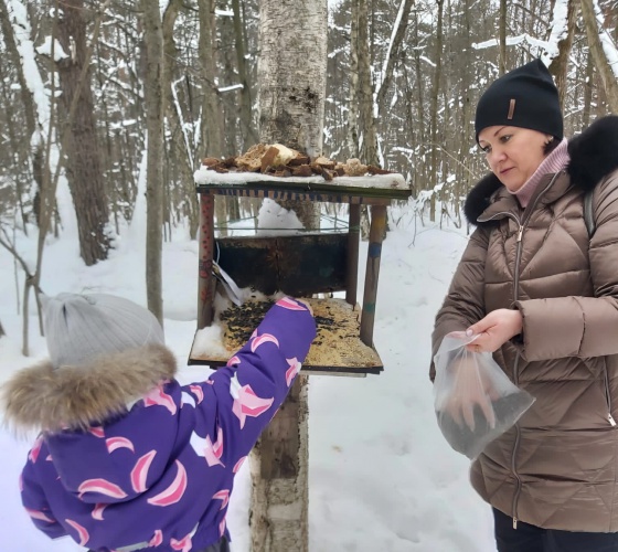 Работники архивного отдела администрации городского округа Красногорск поддержали акцию «Покорми птиц зимой»