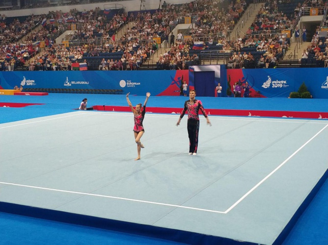 Микст-пара из Подмосковья завоевала золото II Европейских игр по спортивной акробатике
