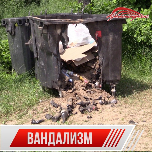 В Красногорске вандалы сожгли мусорный контейнер