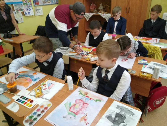 Для детей из Красногорска провели мастер-класс по живописи