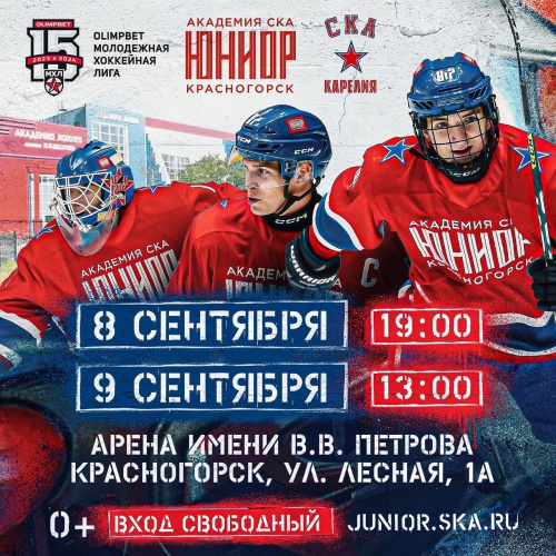 Красногорцев приглашают на матч-открытие сезона команды «Академия СКА-Юниор»