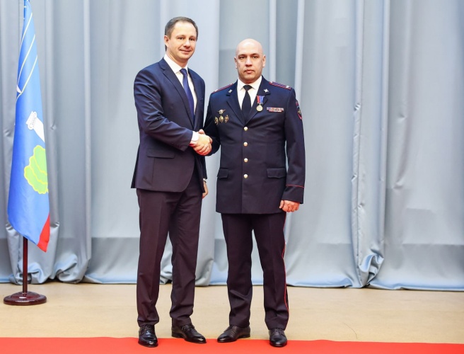 Дмитрий Волков поздравил красногорских правоохранителей