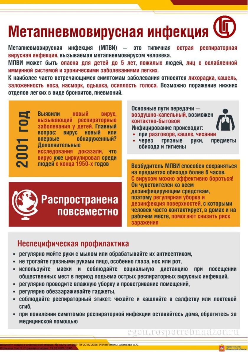 Метапневмовирус: симптомы и профилактика