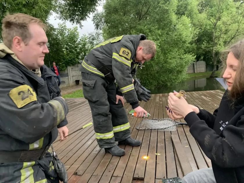 Попавшего в западню утенка спасли в Красногорске