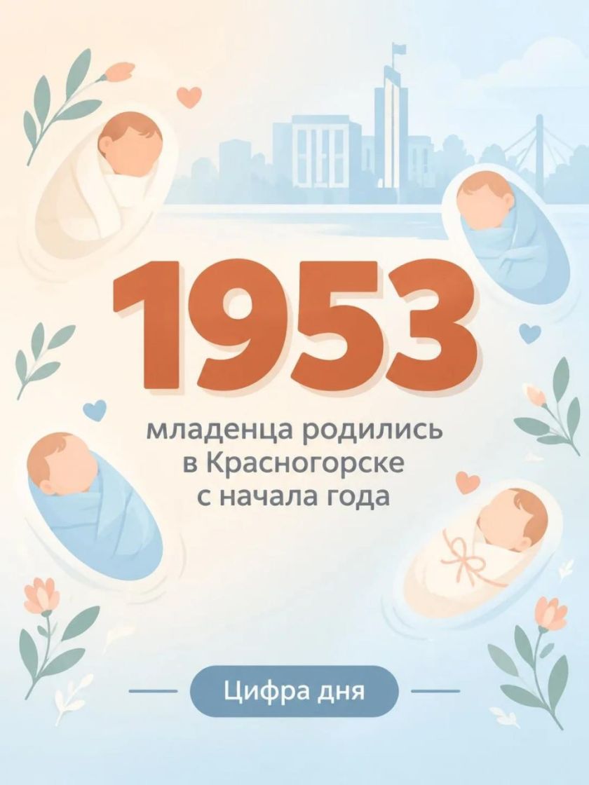 1953 младенца родились в Красногорске с начала года  
