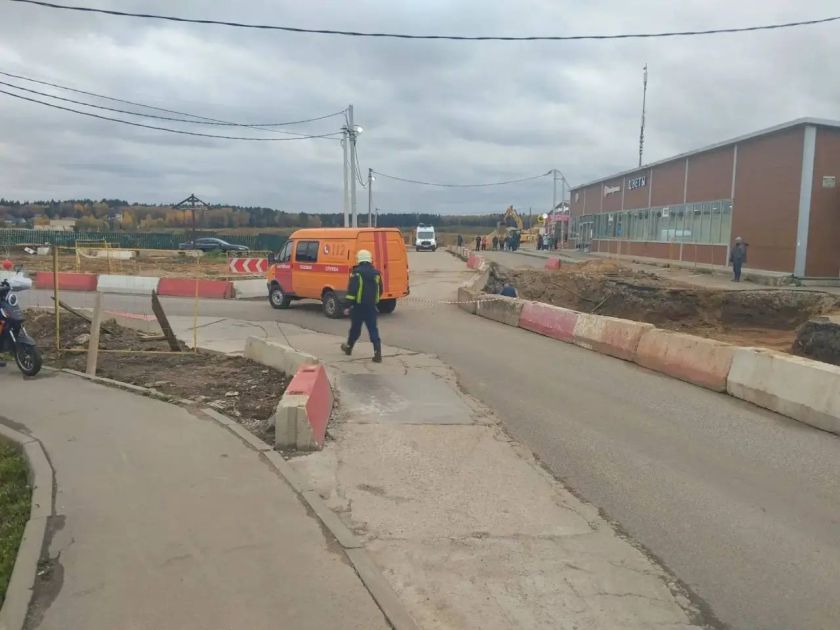 Работы по ремонту поврежденного газопровода продолжаются в Красногорске