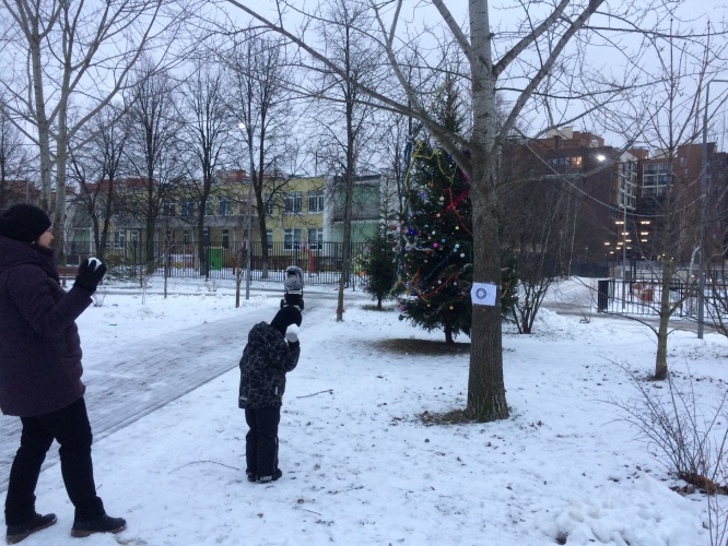 В поселке Отрадное прошел чемпионат по метанию снежков