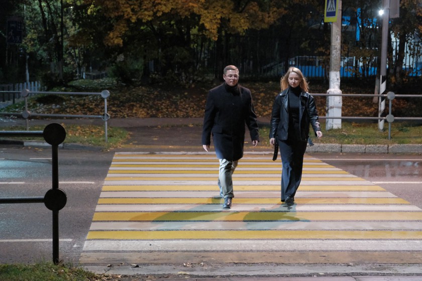 Направленная подсветка появилась на пешеходных переходах Красногорска